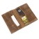 Cover for a passport, 3 pockets, brown dark. Pul-up