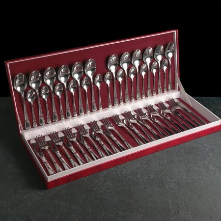 Set of Garde Garde cutlery (Nytva) Mondial, 48 items, 2.5 mm thick, decorative gearbox mix-5