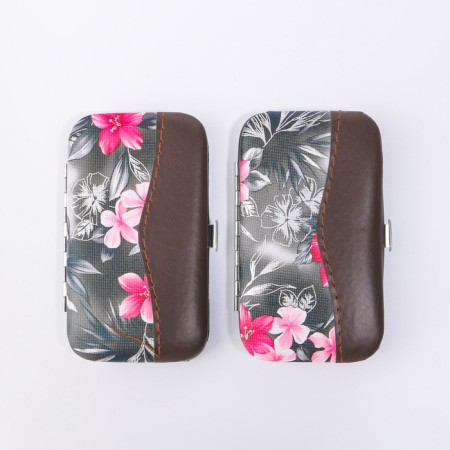 Manicure set "Flowers", 7 objects, in case, color mix-5