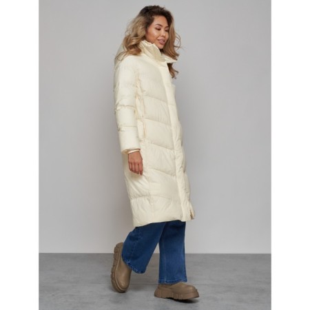 Coat insulated winter female, size 42, light-beige color-1