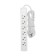 Extension cord Premium 6 nests, 5m, 3x1.5mm², s/s, white rexant