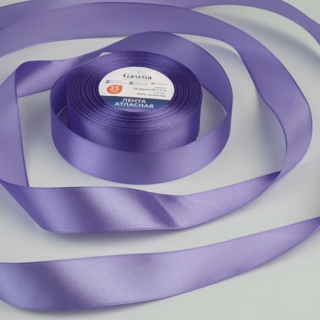 Satin tape, 25 mm × 33 ± 2 m, color purple No. 082