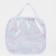 Cosmetic bag with lightning, white/transparent color