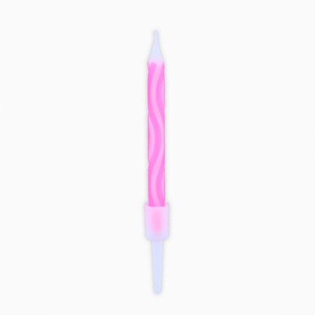 Candles for the cake "Happy Birthday", pink.-3