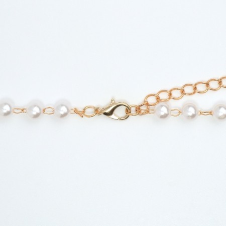 Pearl pearl "cross" color gold, 40cm-4