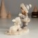 Polystone souvenir "Baby and white deer" 12.5x6.5x11.5 cm
