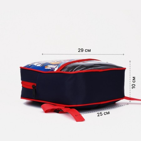 Children's backpack on lightning, 1 outer pocket, insert mix, colorful/red color-3