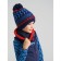 Knitted set for a boy: hat and snood, size 52