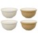 A set of 4 pyal cream/beige flowers with a relief pattern of the Taiga berries,