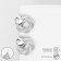Earrings Metal "Circles Binding", Color Silver