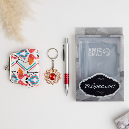 Gift set 3v1 (pen, wallet, keychain)-1