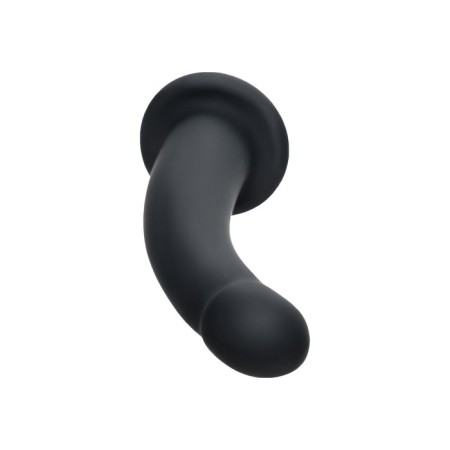 Anal phalloimitator Popo Pleasure by Toyfa Serpens with a bend s, silicone, black, 13 cm-3
