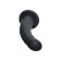 Anal phalloimitator Popo Pleasure by Toyfa Serpens with a bend s, silicone, black, 13 cm
