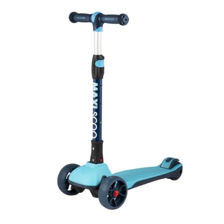 MAXISCOO Junior Plus 2021 scooter with luminous wheels, blue color