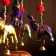 Interior suspension with bells "Elephants" 15x15x41 cm mix