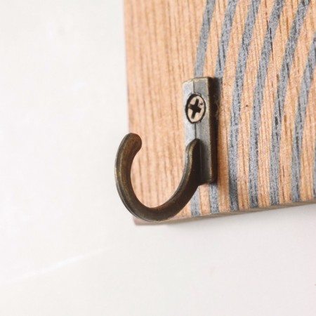 Decorative wood hooks "Abstraction. Rainbow and spots" 1.5x19.5x23.5 cm-3