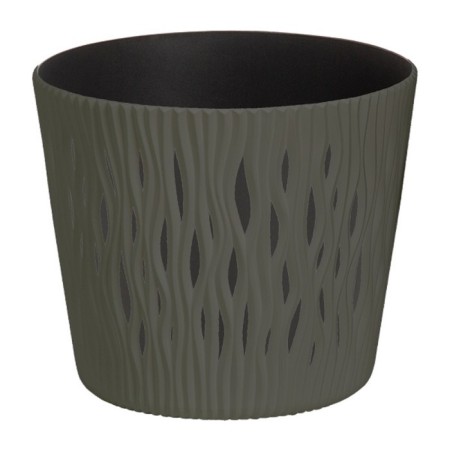Sandy Round Kashpo, 2 items: internal and outer capacitance, 5 l, color gray color
