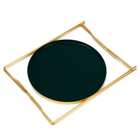 Green Coffee table YS-8588, gold 36x47 cm-5