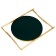 Green Coffee table YS-8588, gold 36x47 cm