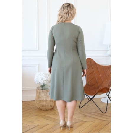 Women's dress, size 60, khaki color-12