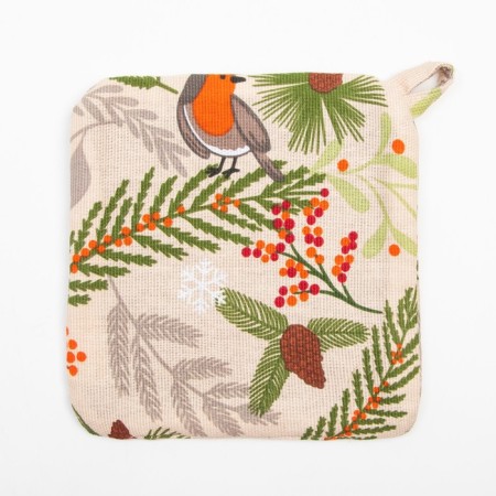 Set of kitchen. Bullfinch shares: mittens 20x27 cm, severity 19x19 cm, 100% HL-4