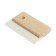 Rubber tundra spatula, white, with a wooden handle, 100 mm