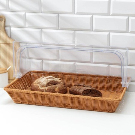 Bread "Cream", wicker base, 53 × 32 cm-3