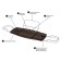 Aquala bathroom shelf, nut