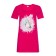 Homemade dress, fuchsia color, print mix, size 54
