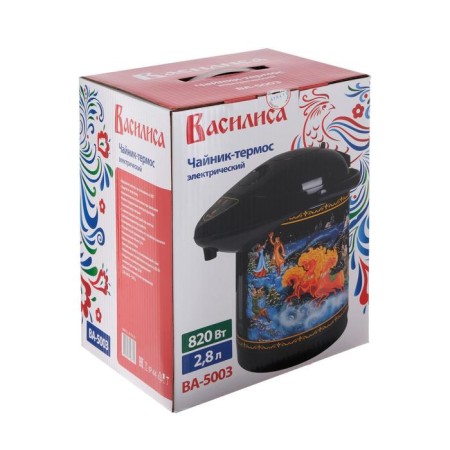 Thermopot "Vasilisa" VA-5003, 2.8 l, 820 watts, black with a pattern-4