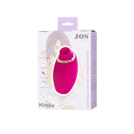 Multifunctional stimulator of erogenous zones Jos nimka, silicone, 9 cm, pink color-8