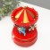 Souvenir Plastic Mechanical "Carousel - Horses" Red 10.5x10.5x17.5 cm