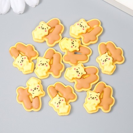 Decor for creativity "Number 4 with an animal" set 10 pcs 2.1x1.9 cm-2