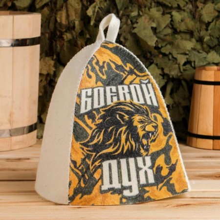 Bath cap with the print "Military Spirit"