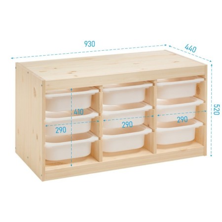 TROFAST-2 rack, with containers, a pine array-1