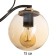 ARISA chandelier 8he27 40W black and gold 80x80x40 cm