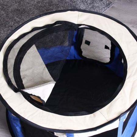 Animal aviary, tent, round, 70 x 40 cm, blue-9