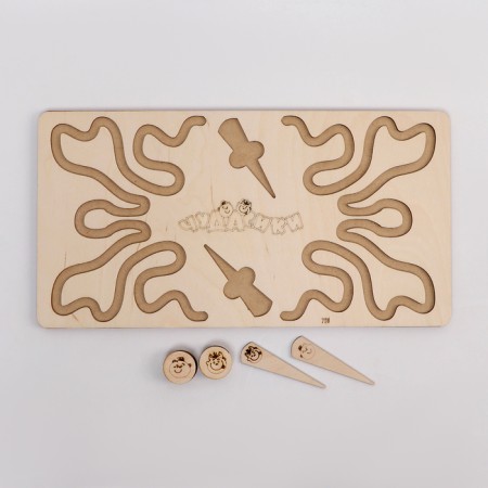 Puzzle interhemispheric board "Butterfly and waves"-1