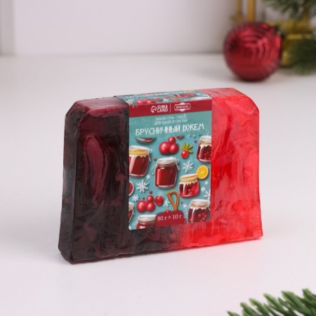 New Year. SPA soap - care for the bathhouse and sauna "Brusnice jam" 80 g