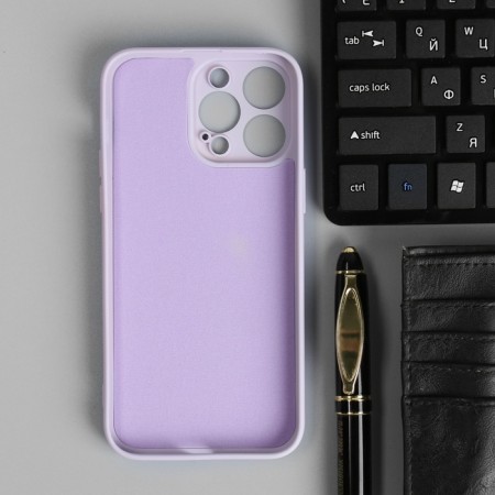 Borasco cover for the iPhone 14 Pro Max, Soft Touch, silicone, microfiber, lavender-5