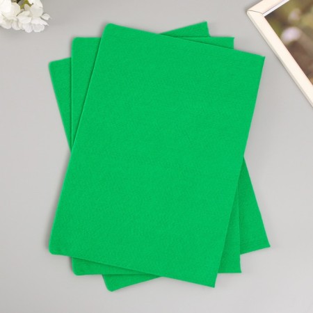 A set of soft felt "Astra" (3 pcs) green, 3 mm, 400 gr. 20x30 cm-1