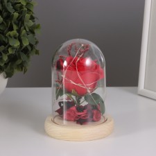 Nightlight “Rose” LED 3HAAA Red 9.5x9.5x14cm