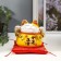 Souvenir Ceramics Piggy Code "Yellow Cat Mani-Neko with bells" 11.5x11.5x9.5 cm