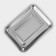 Stainless steel baking sheet, 35 × 26 × 3.5 cm, chrome color