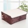 A set of organizers for storing linen with a leaf lid, 3 pcs, 32 × 24 × 12 cm, brown color
