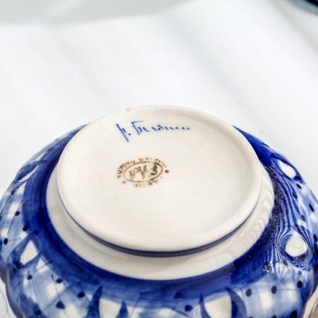 Sugar "Morning", Gzhel, Porcelain, 13x15 cm-4