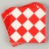 Paper Napkins "Red Rombics" 33x33 cm, set 20 pcs.