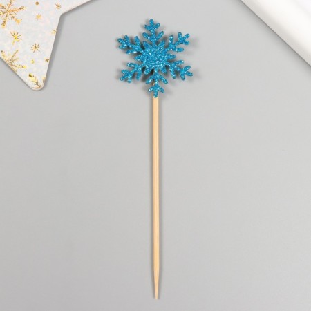 Decor for creativity "Blue Snowflake", 11 cm (set 10 pcs)-2