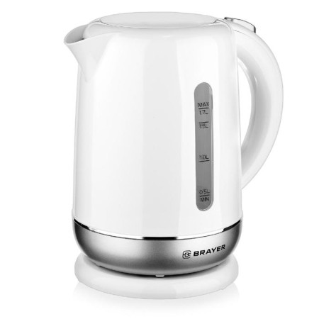 Electric kettle Brayer BR1011, plastic, 1.7 l, 2200 watts, auto shutdown, white-1