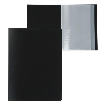 Folder with 20 A4 inserts, 500 μm, calligrata, texture "sand", black